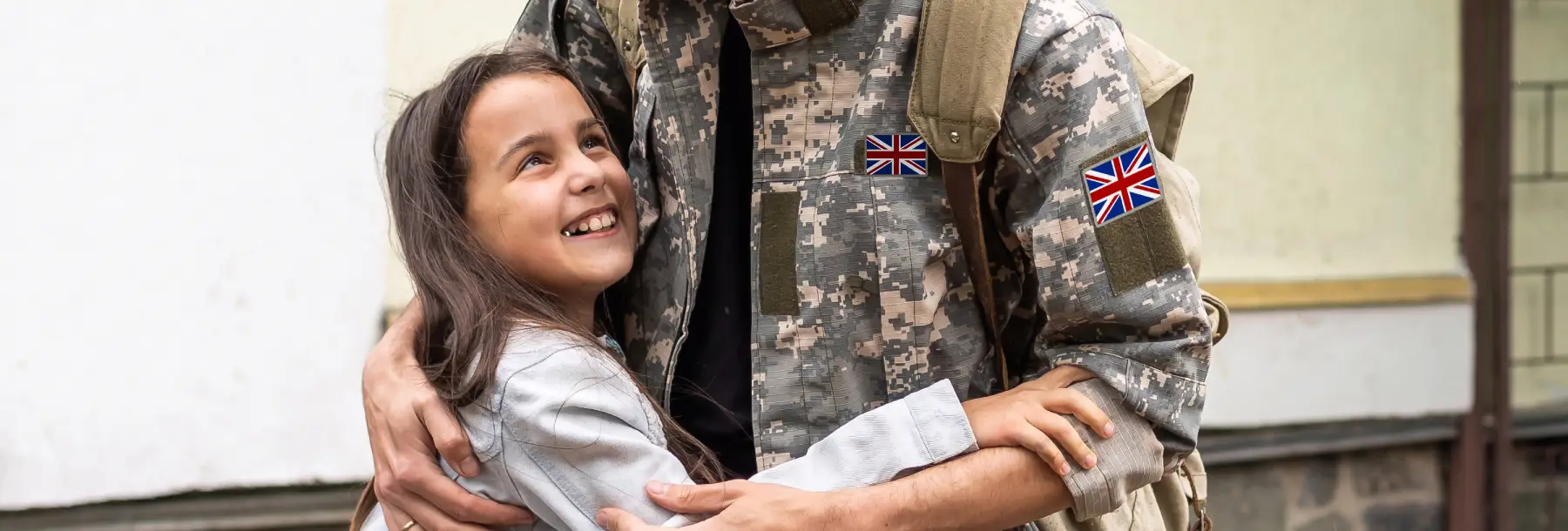 Veteran and a child